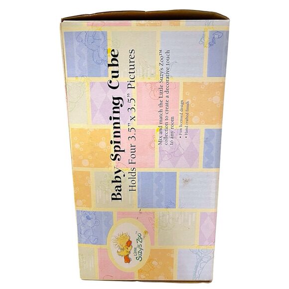 Little Suzys Zoo Baby Spinning Photo Cube - Purple & Grey with Baby Elephant - Picture 6 of 7